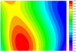 Color-filled contour map